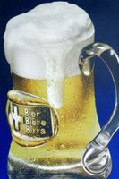 BIER / BIERE / BIRRA , rares Plakat von 1972 für "CH-Bier"