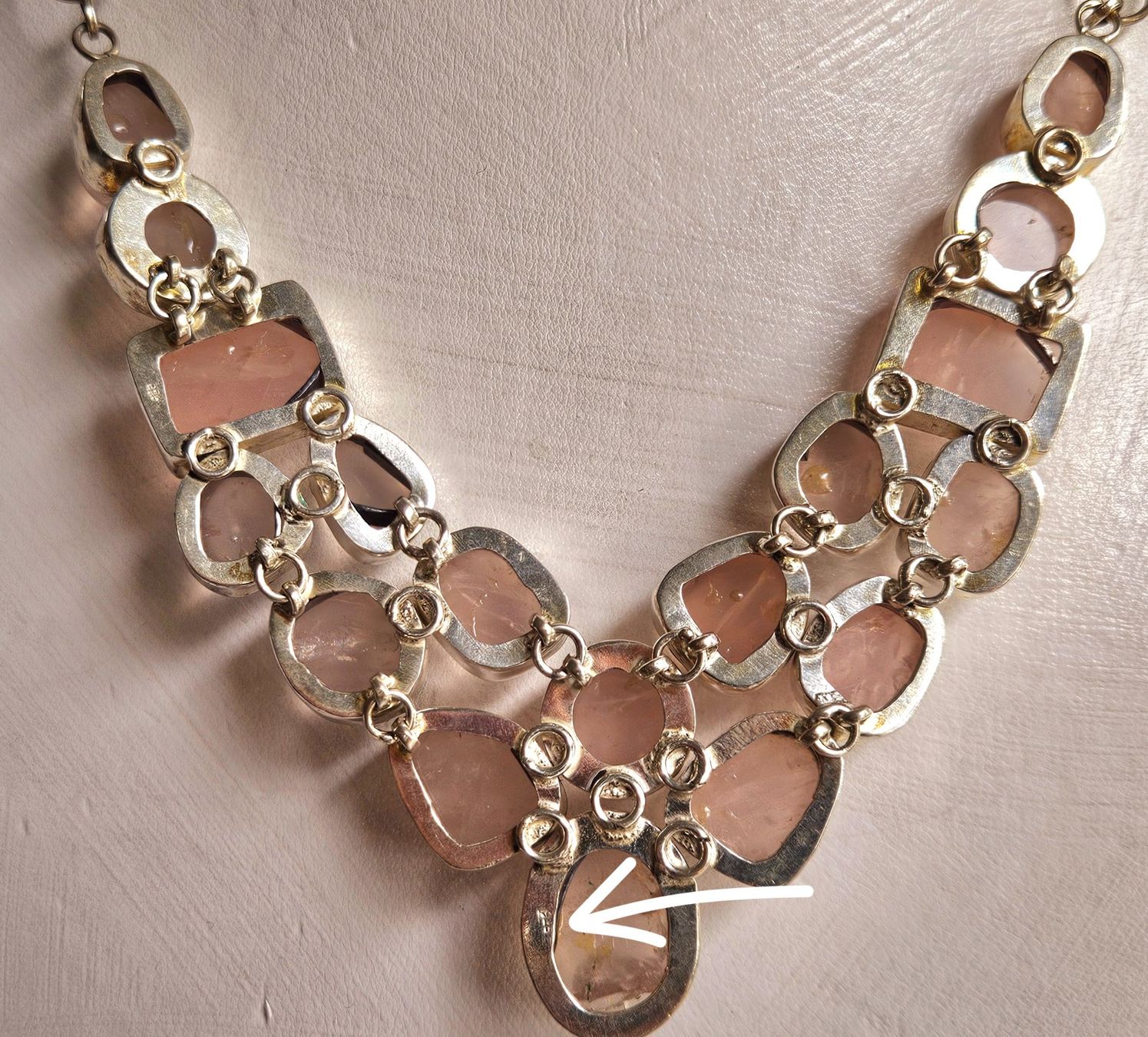 Catenine: Edles Collier Rosenquarz Schmuck Einzelanfertigung – Nuovo (secondo la descrizione) da Zürich venduto da Bieter04 4