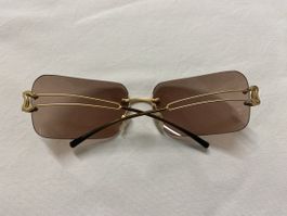 Chanel Sonnenbrille Damen  Gold braun