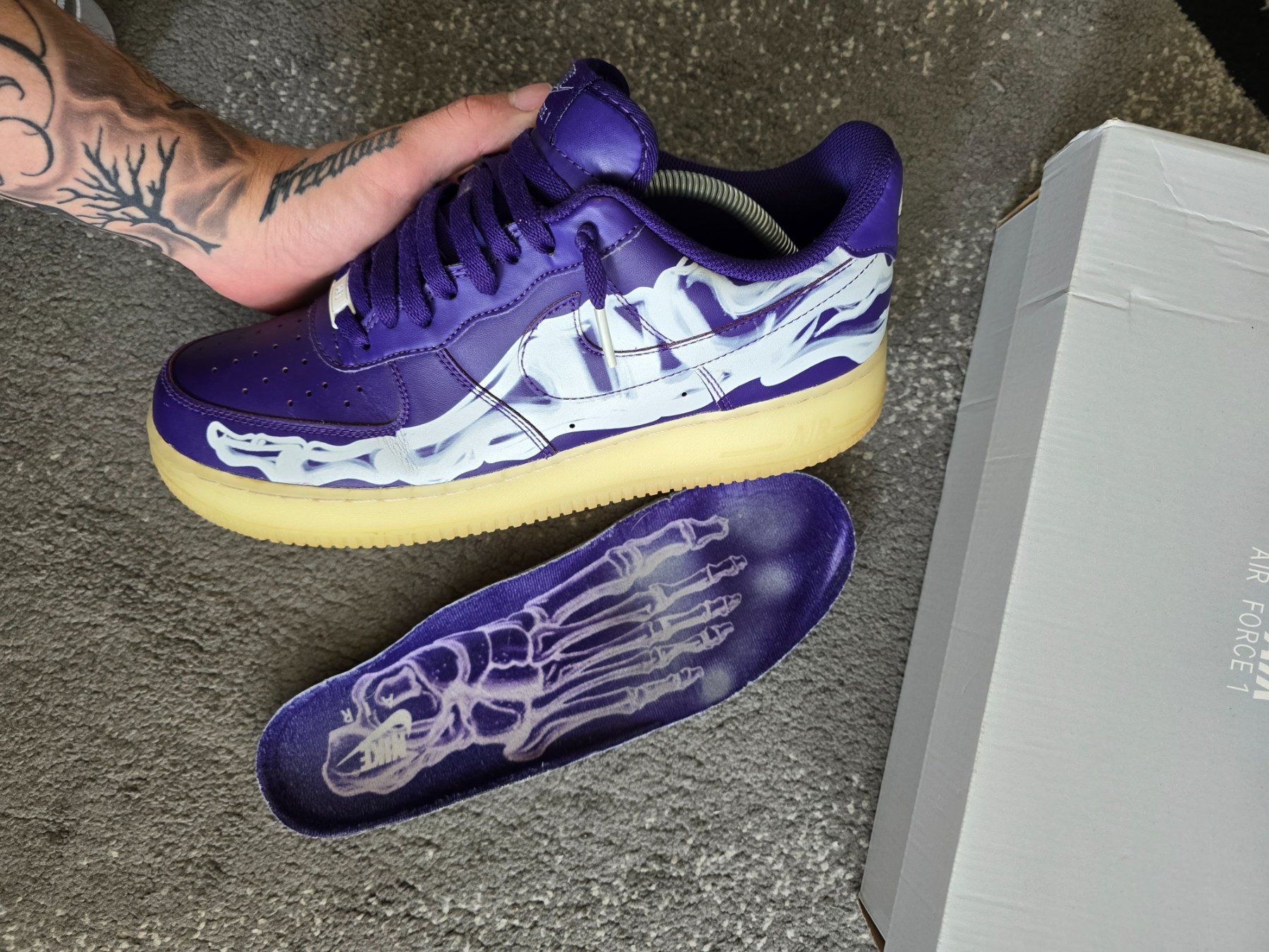 Scarpe da uomo: Af1 purple squeletton – Usato da Bôle venduto da A_Kickstory 4