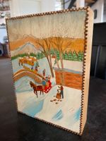 Boîte en Bois Paysage Hivernal