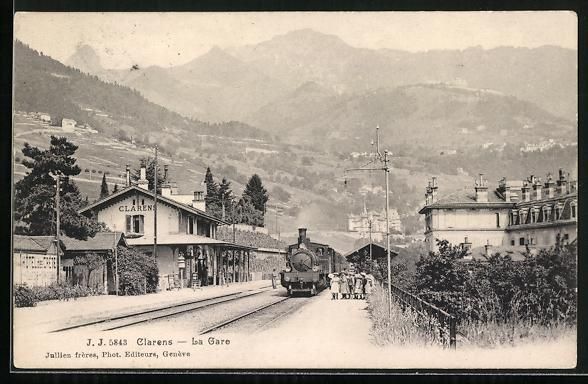 Cartoline postali: AK Clarens, La Gare, 1911 – Usato da Berlin venduto da bartko-reher