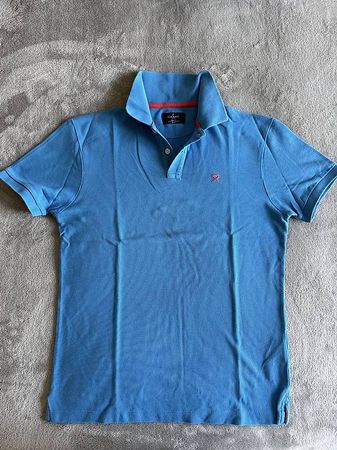 Hackett London Polo Shirt blau S Slim Fit