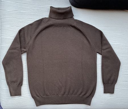 Gr.XS/S, Pullover langarm mit Rollkragen, chocolate