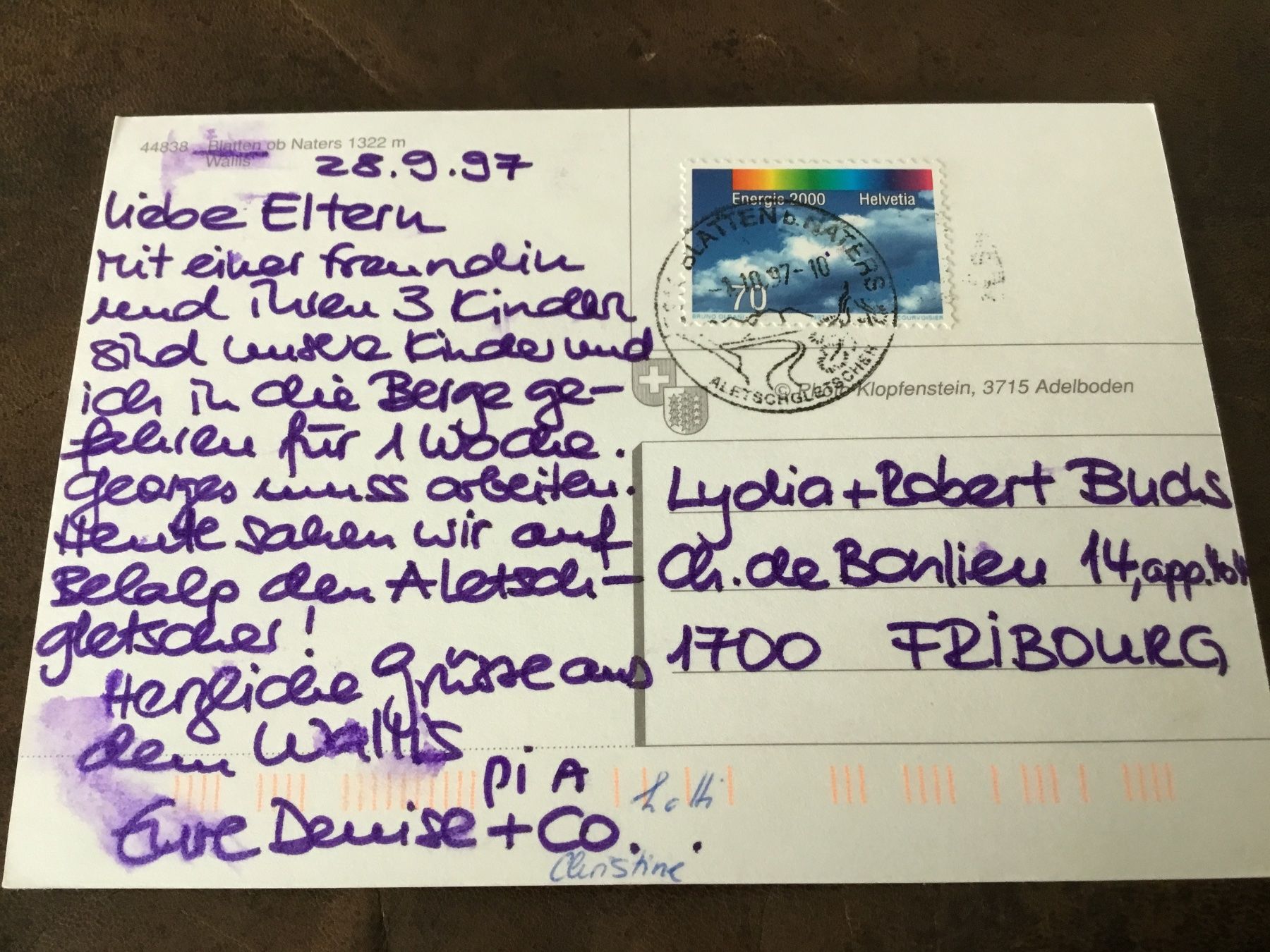 Cartoline postali: Blatten-Naters – Usato da Kerzers venduto da Georges3210 1