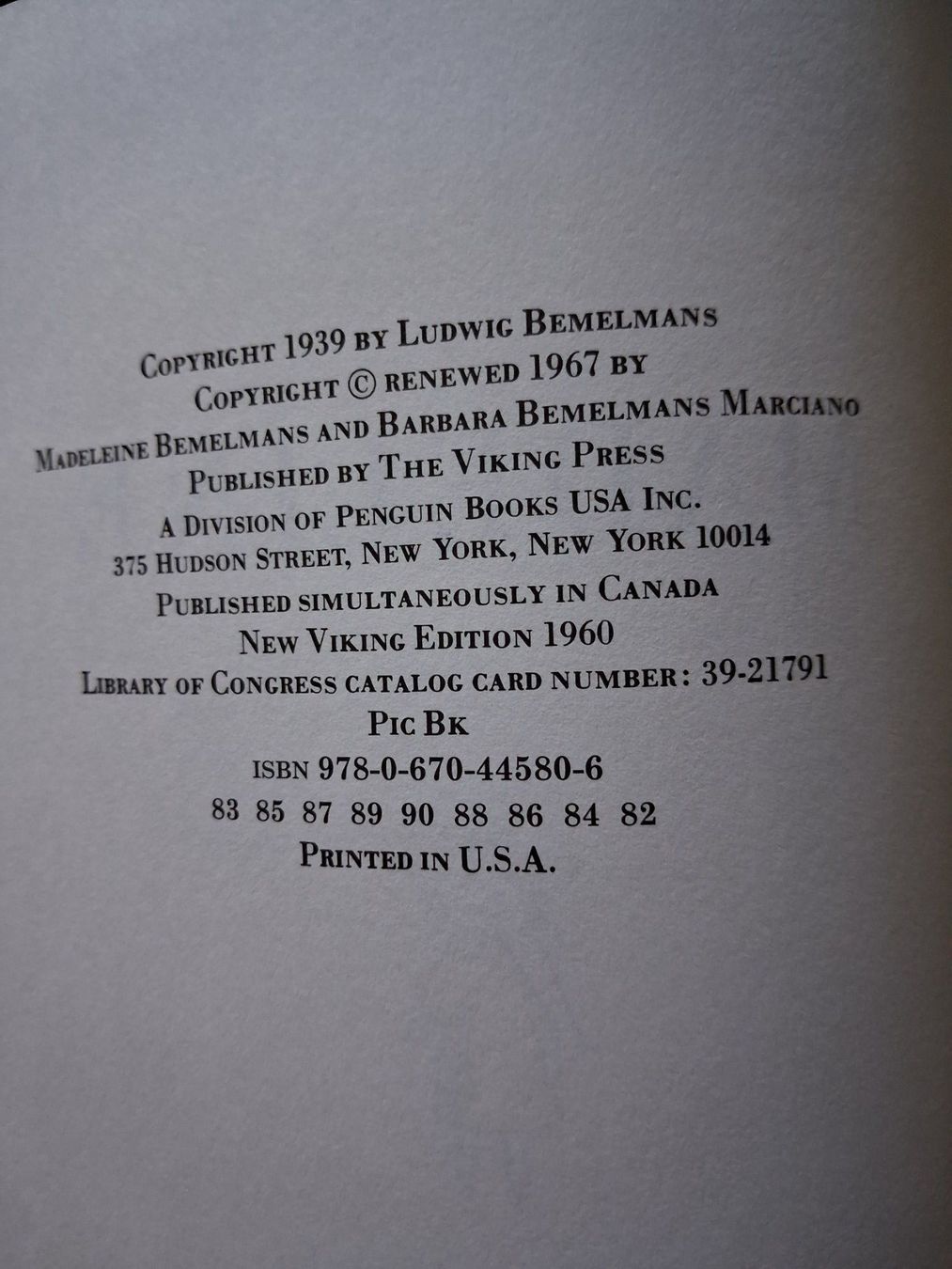 Libri: "Madeline" Ludwig Bemelmans - 1960 – Usato da Cartigny venduto da pgc_fk9s 2