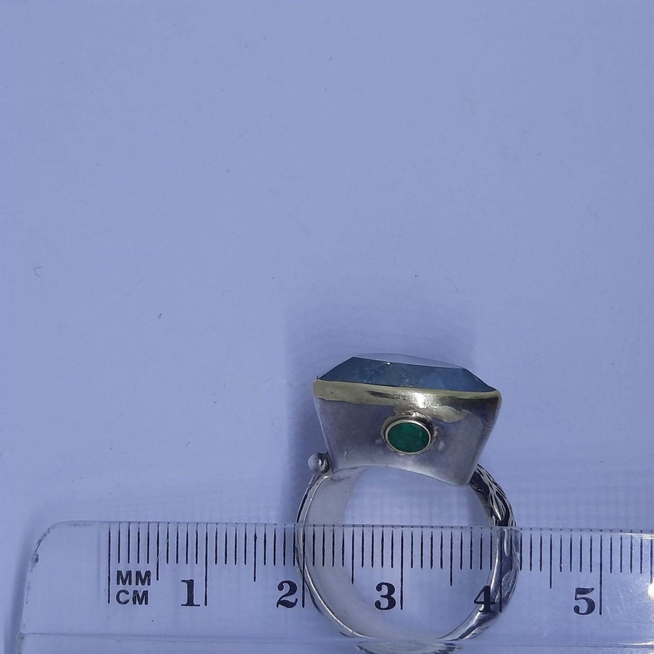 Anelli: Edler Ring mit bezauberndem Aquamarin Edelstein Gold Silber – Usato da Unterägeri venduto da Altgoldschmuck 8