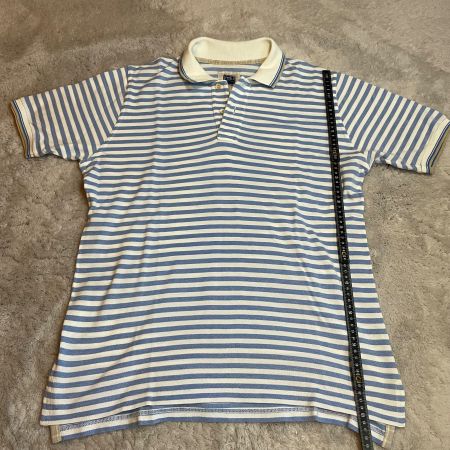Fedeli Polo Shirt Gr. 50 M/L Blau Weiss Gestreift Italien
