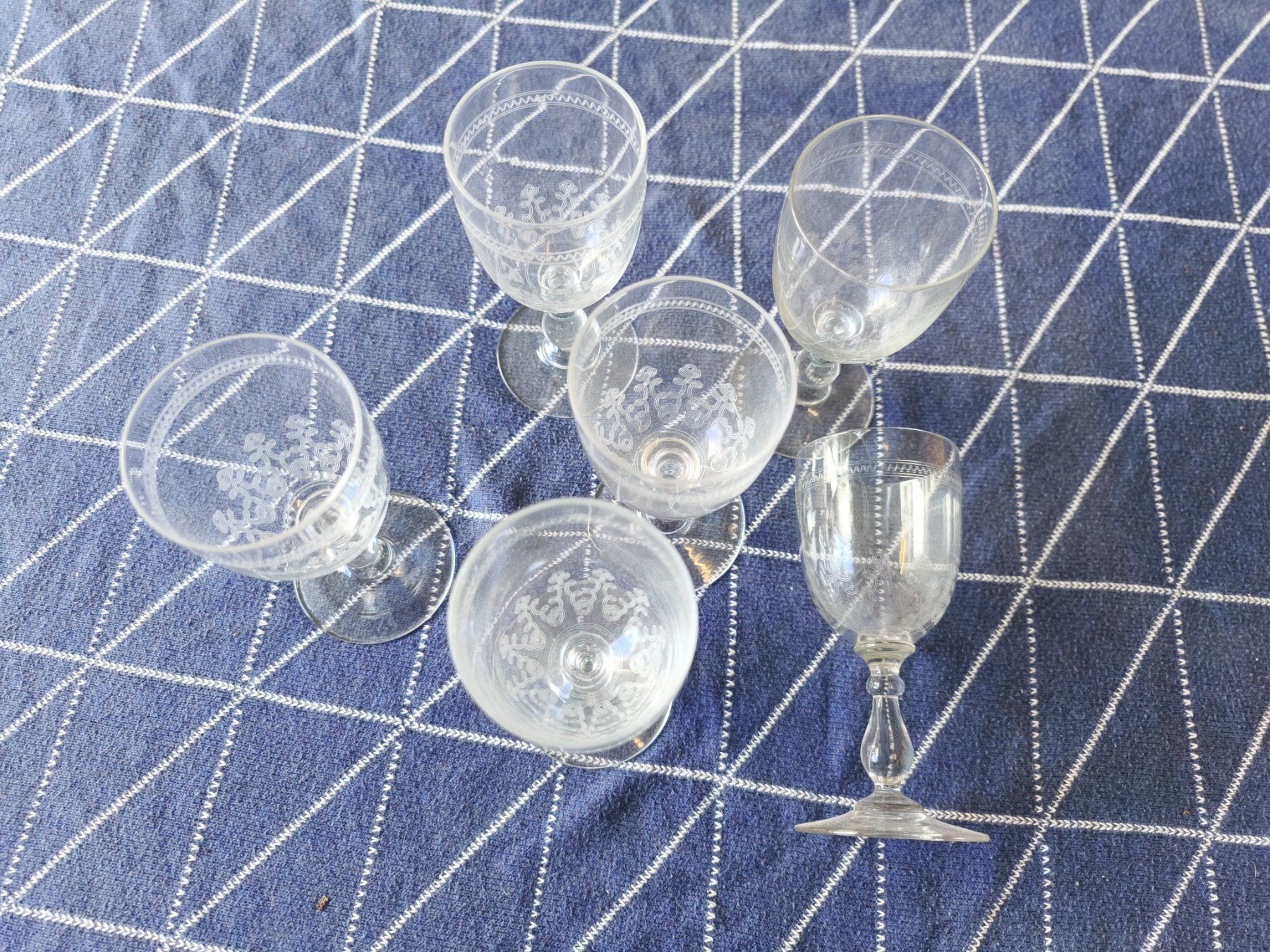 Bicchieri: 6 Weingläser mit Gravur – Usato da MUEHLAU venduto da ibo_5c7d