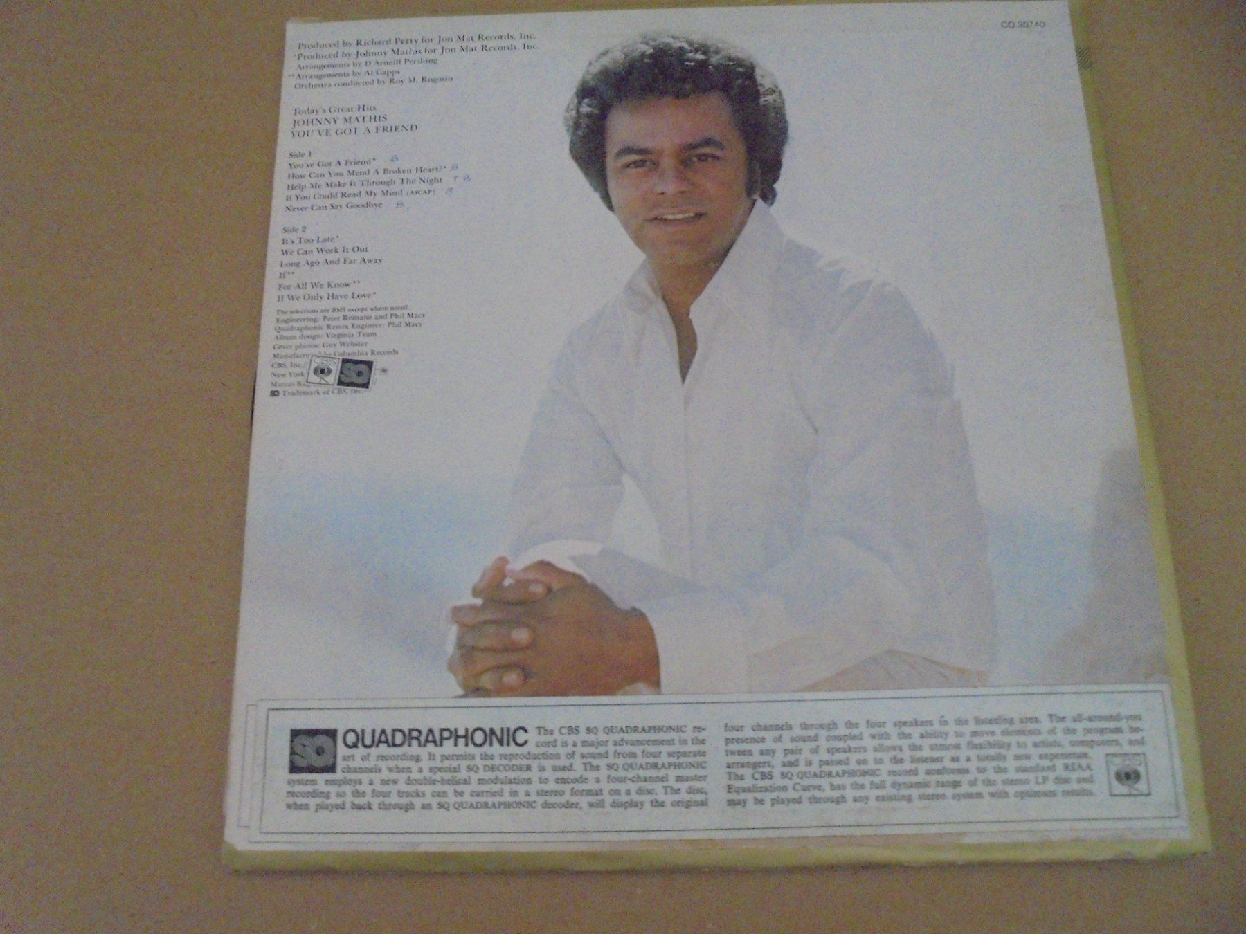 Schallplatten: Johnny MATHIS " You've got a Friend " LP USA  Quadraphonic – Gebraucht aus Crissier von Promopost 1