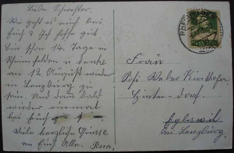 Ansichtskarten: RHEINFELDEN Sanatorium – Gebraucht aus Jona von philajona 1
