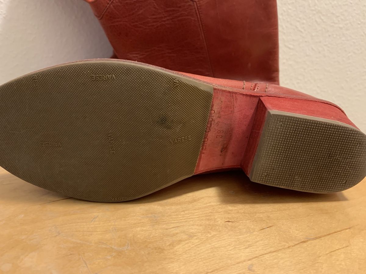 Scarpe da donna: Rote Echtleder Stiefel – Usato da Rorschacherberg venduto da QuoAli 2