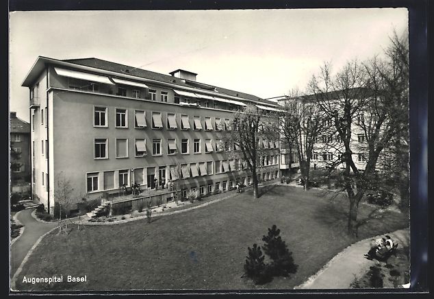 Cartoline postali: Basel, Augenspital mit Gartenanlage und  – Usato da Berlin venduto da bartko-reher