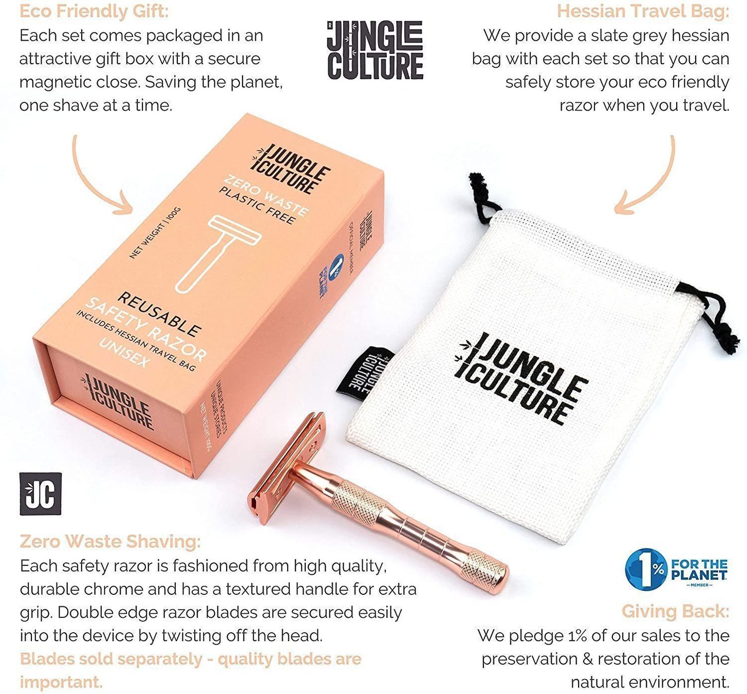 Rasoi & Lamette da barba: Wiederverwendbare Rasierhobel in Roségold – Nuovo e nell'imballaggio originale da Walenstadt venduto da Trend-24 5