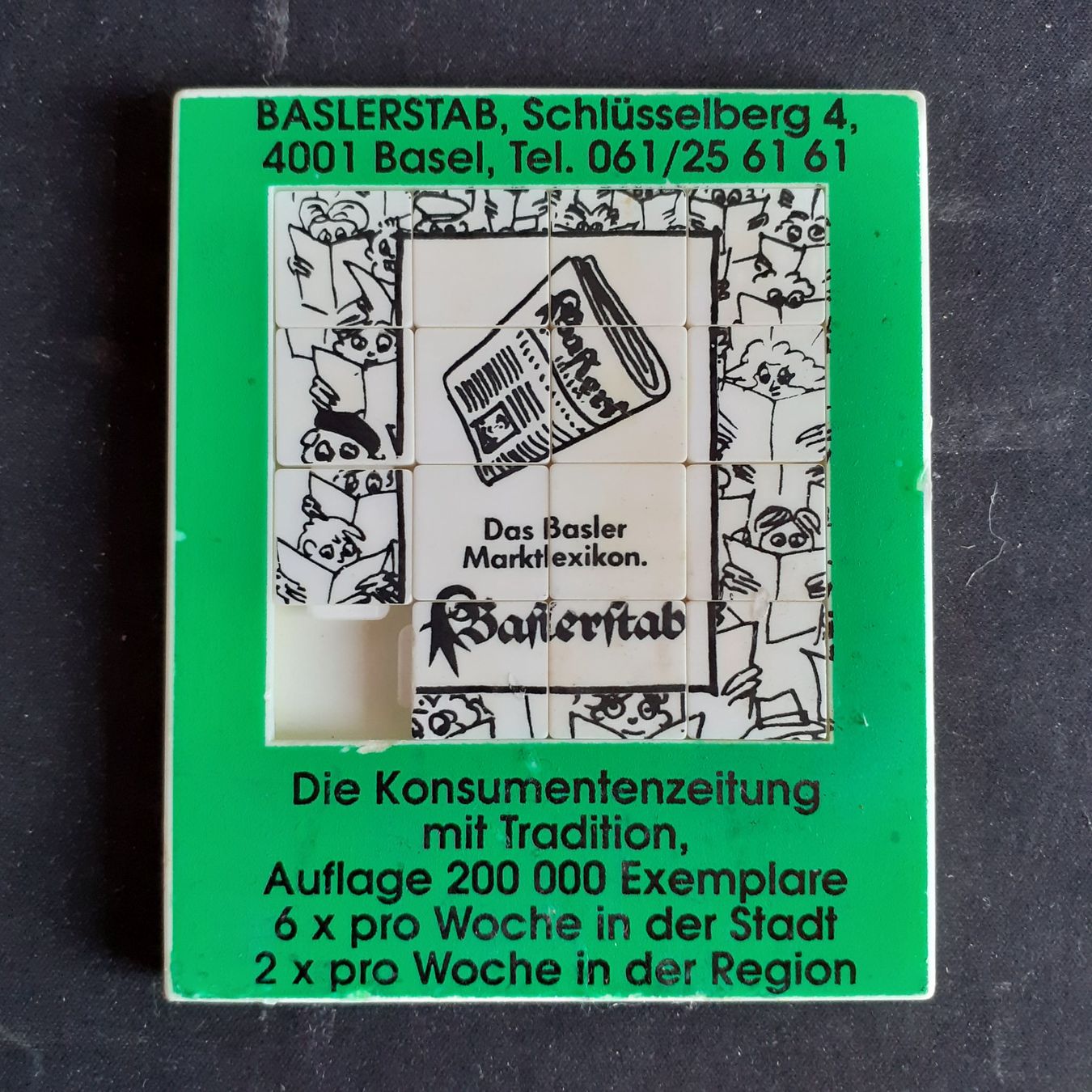 Giochi: Baslerstab Zeitung Schiebepuzzle   altes Schiebespiel – Usato da Basel venduto da ideashop