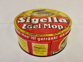alte Blechdose Dose Blech SIGELLA EDEL-MOP - D.R.G.M.