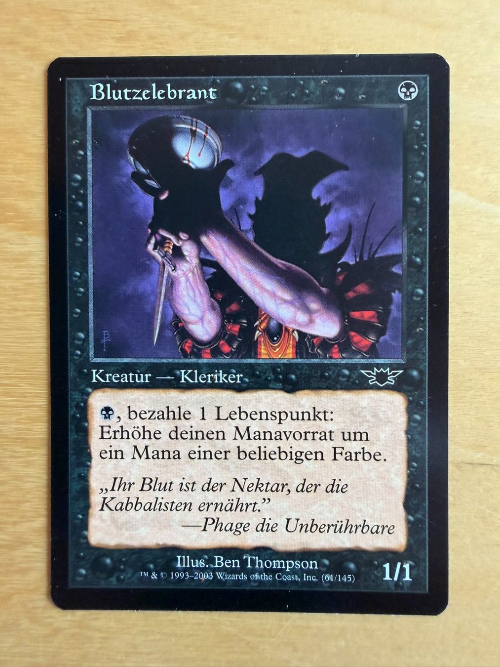 Magic The Gathering Carte collezionabili: Blood Celebrant // Blutzelebrant // Legions // Magic – Usato da Binz venduto da Tempelritter