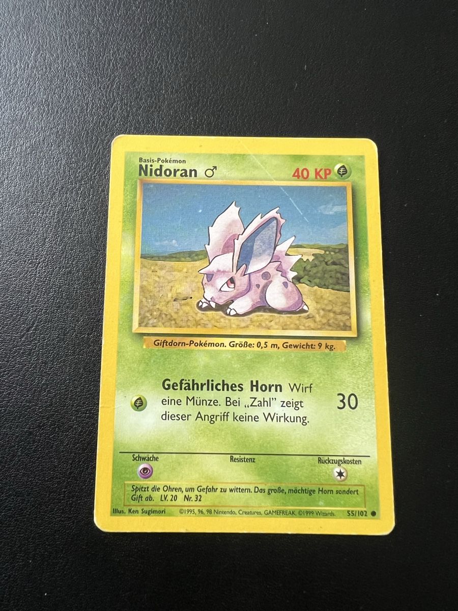 Pokémon Sammelbilder & Trading cards: Pokemonkarte Nidoran Deutsch Base Set – Gebraucht aus Willisau von Neiro77