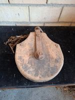 Antiker Flaschenzug mit Kette, Eisen, gebraucht