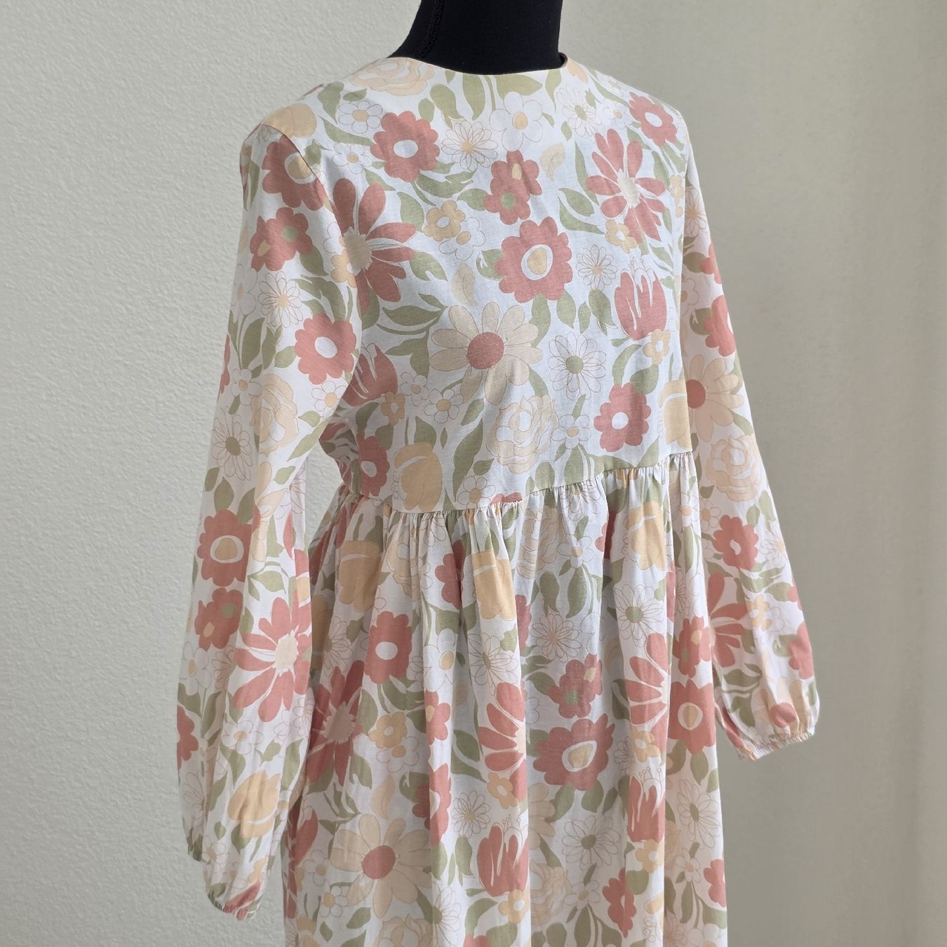 Kleider: Kleid MANUKA Blumenmuster langarm Grösse M/L  – Neu (gemäss Beschreibung) aus Rheinsulz von Gilea 1