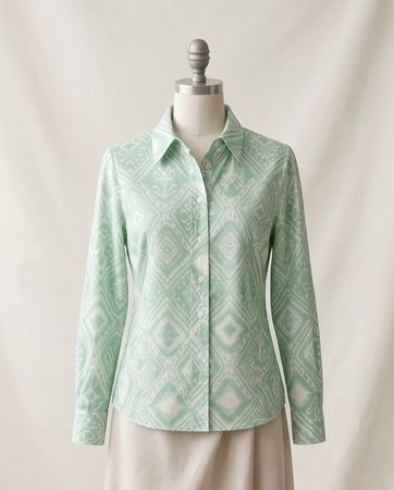 Chemisier Tramontana vert coton - neuf - taille 34, 36, 42