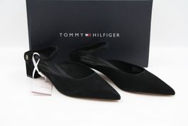 TOMMY HILFIGER Leder Pantoletten Gr. 40 (18062)
