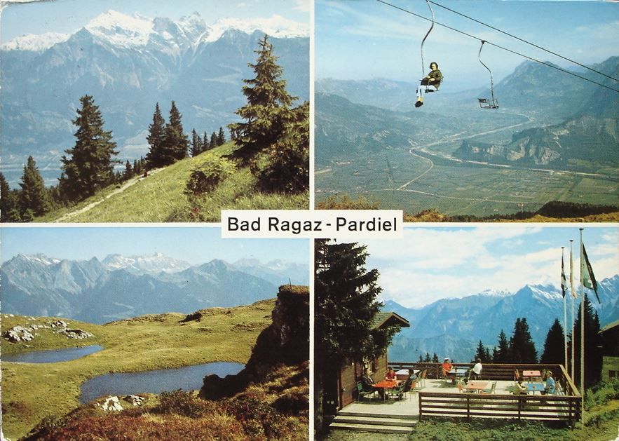 Ansichtskarten: BAD RAGAZ Alp Pardiel - Sessellift – Gebraucht aus Jona von philajona