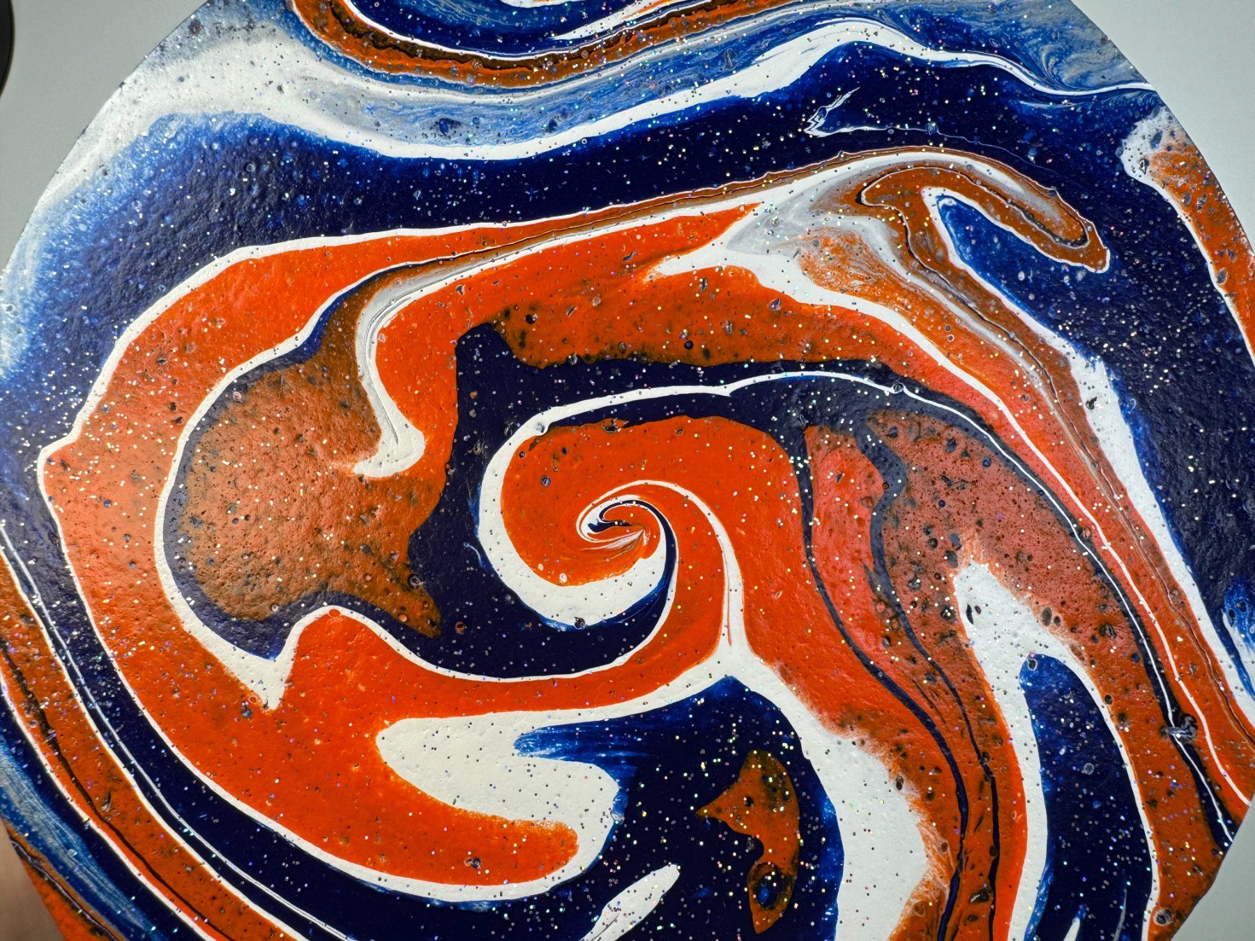 Dipinti: Acryl-Flüssigmalerei, kreisförmig – Usato da Schlieren venduto da MayaSheng1983 1