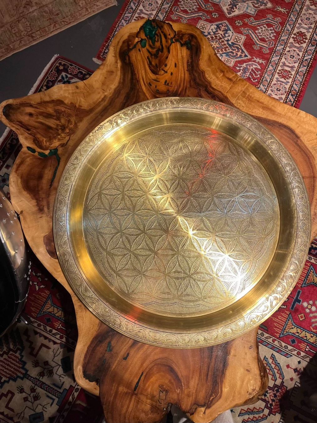 Piatti di portata: Orientalisches Messingtablett mit Gravur | LIQUIDATIONSVERKA – Nuovo (secondo la descrizione) da Zürich venduto da Hnikbay 2