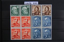 PJ 1941 Serie Viererblöcke Postfrisch **            Los 6383