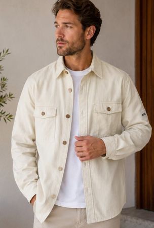 Neuwertig Boss Hemdjacke Grösse 1 Baumwolle