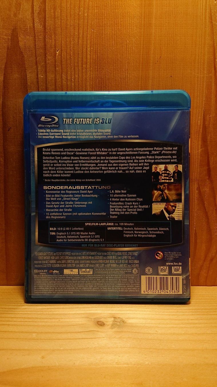 Tutti i DVDs: STREET KINGS Blu-Ray – Usato da Wilderswil venduto da Exebub 1