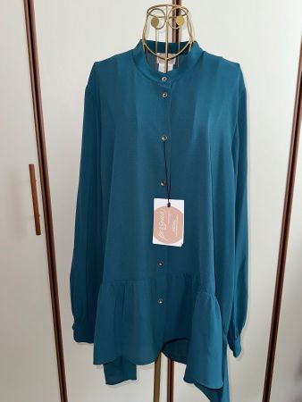 Neue Persona Elegante Bluse, Petrol-Tuerkis, Gr 46/48 Neu!