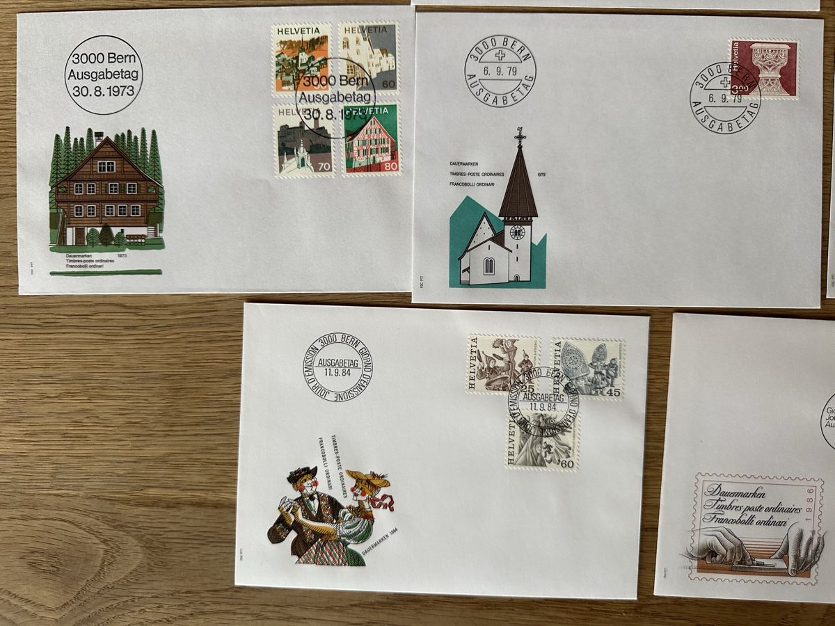 Tous les timbres: Schweiz - 15x FDC DAUERMARKEN – D'occasion à Schmitten / FR par Samsara169 3