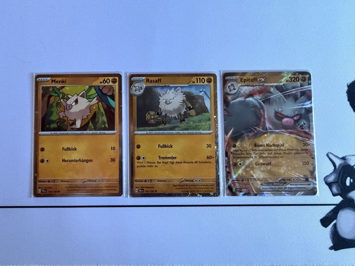 Pokémon Carte collezionabili: Pokemon Karten: Menki, Rasaff, Epitaff ex – Nuovo (secondo la descrizione) da Elsau venduto da mintgreen1