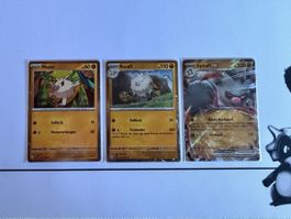 Pokemon Karten: Menki, Rasaff, Epitaff ex