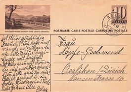 Autostrasse durch das Entlebuch – Postkarte mit Automotiv G