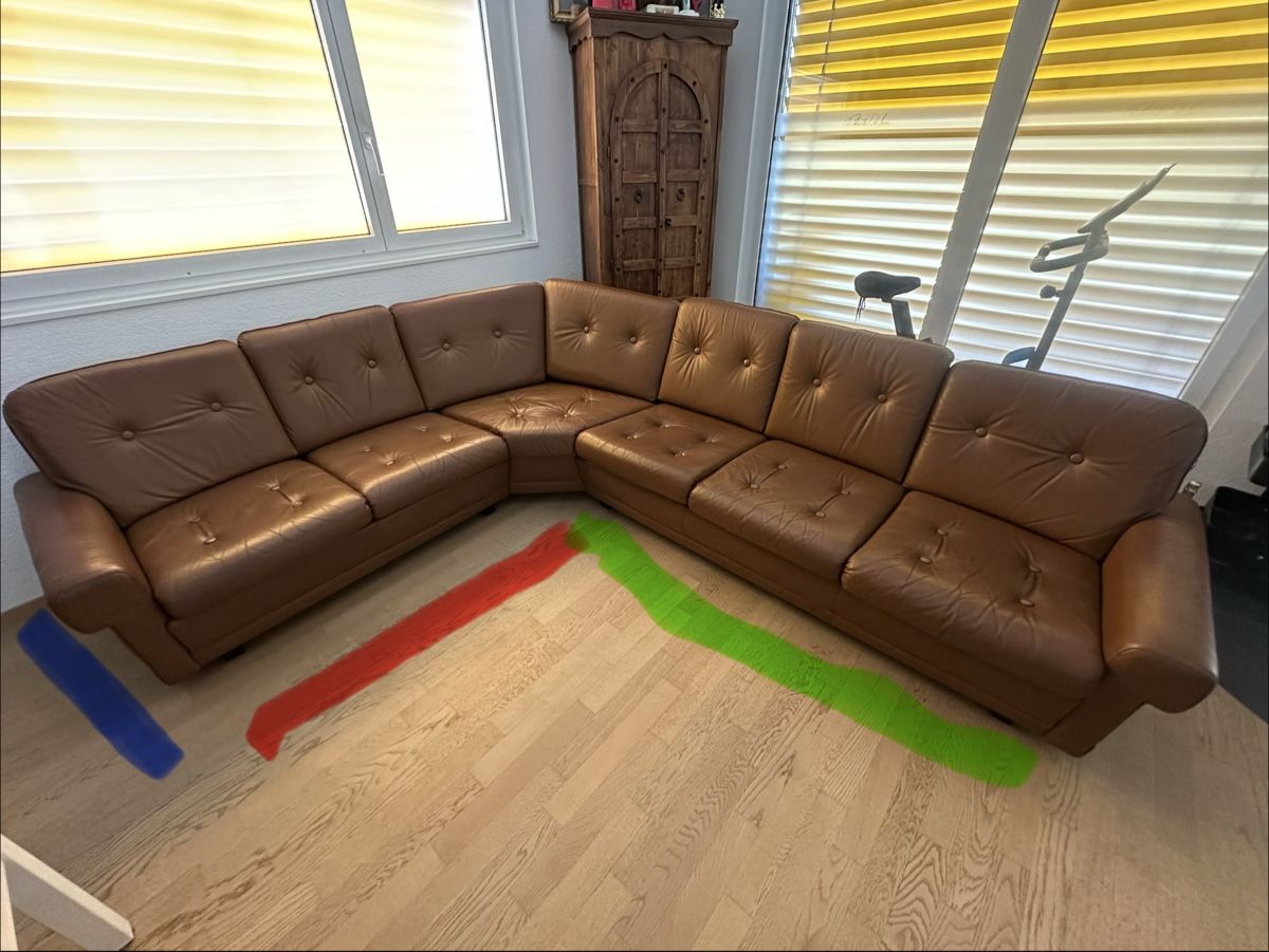 Sofas: Super Angebot!!!VINTAGE Ecksofa Leder!!! – D'occasion à Oberbipp par Angel_Queen