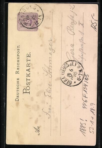 Entiers postaux: Vorläufer-Lithographie Ganzsache PP 6 F – D'occasion à Berlin par bartko-reher 1
