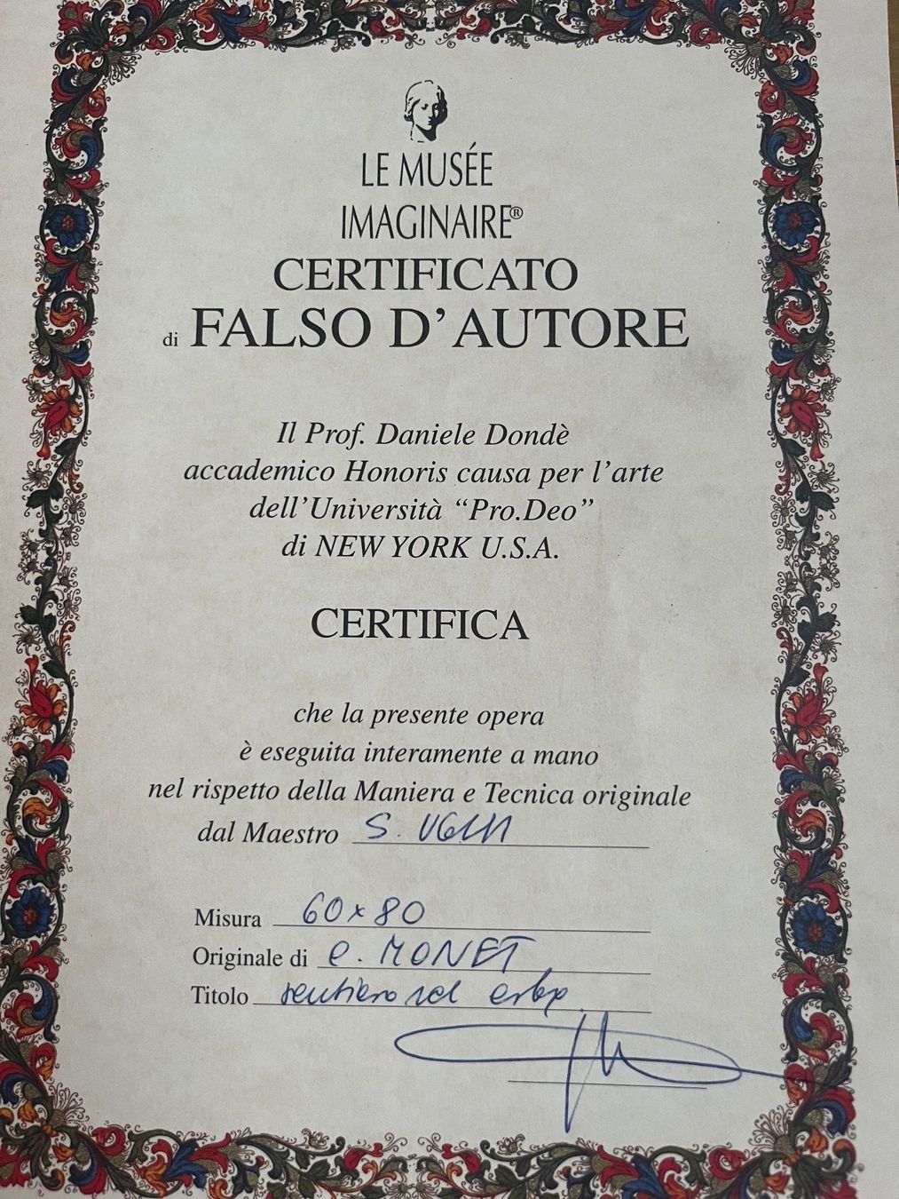 Dipinti: Falsi d'autore - Daniele Dondè – Usato da Balerna venduto da Niska67 2
