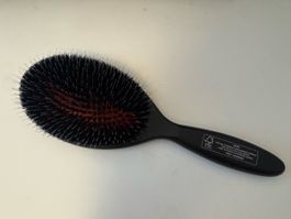 Brosse à cheveux en bois FSC noir et poils de sanglier