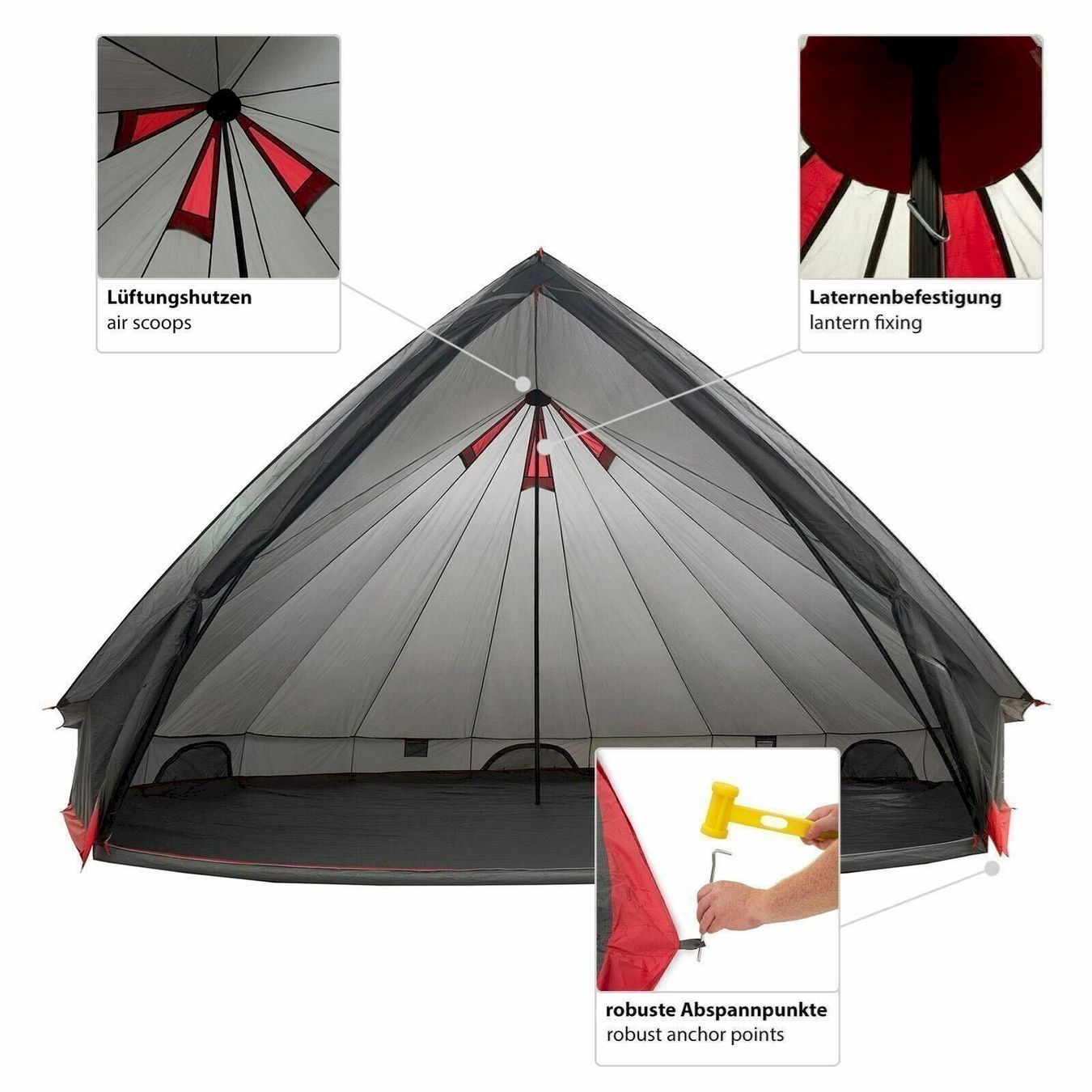 Zelte: JUSTCAMP Bell 12 Tipi Gruppenzelt – Neu und originalverpackt aus Bottighofen von zaap 2