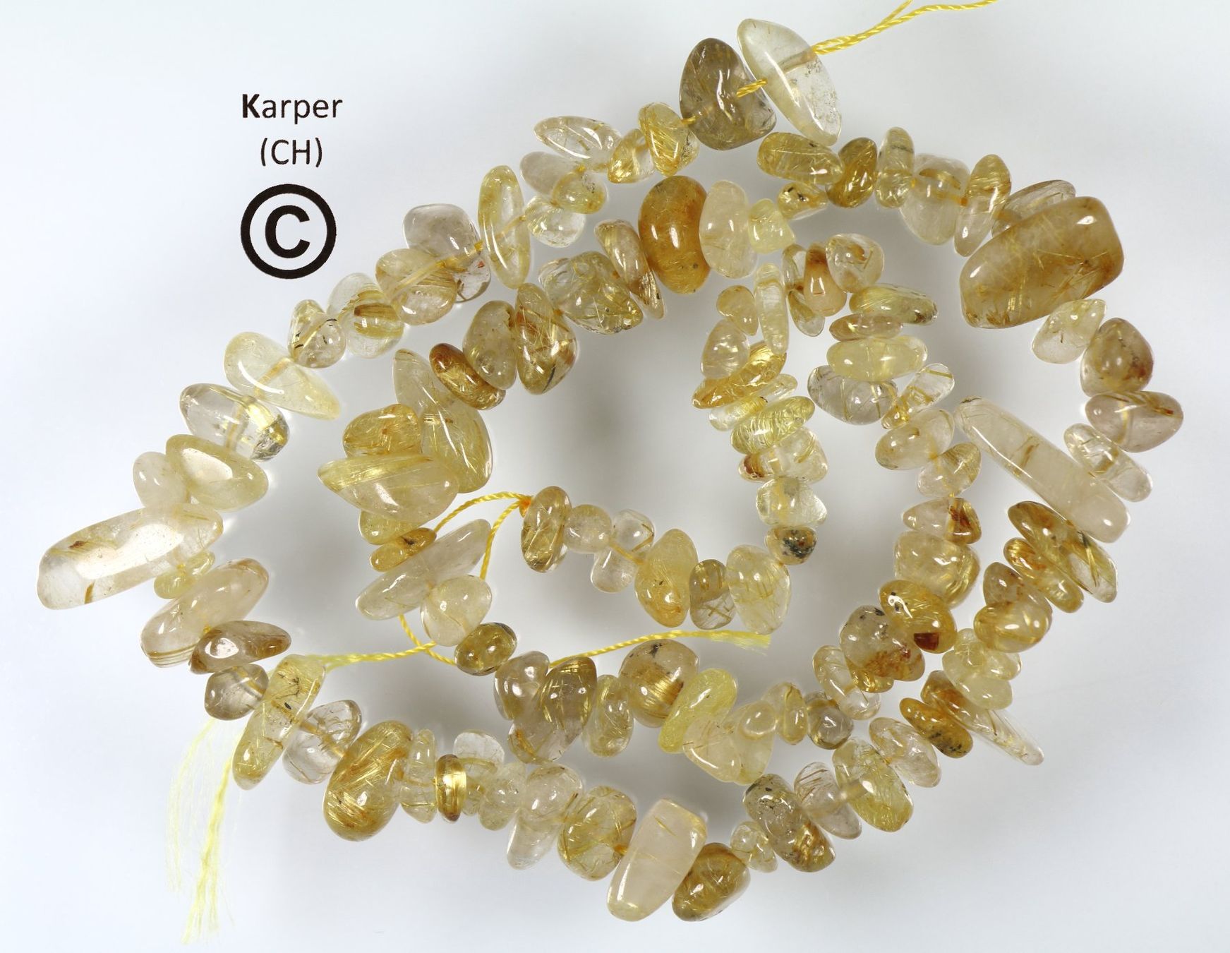 Gold Rutil Quarz - Rutilquarz, Strang / Rang Quartz rutil or (Neu und ...