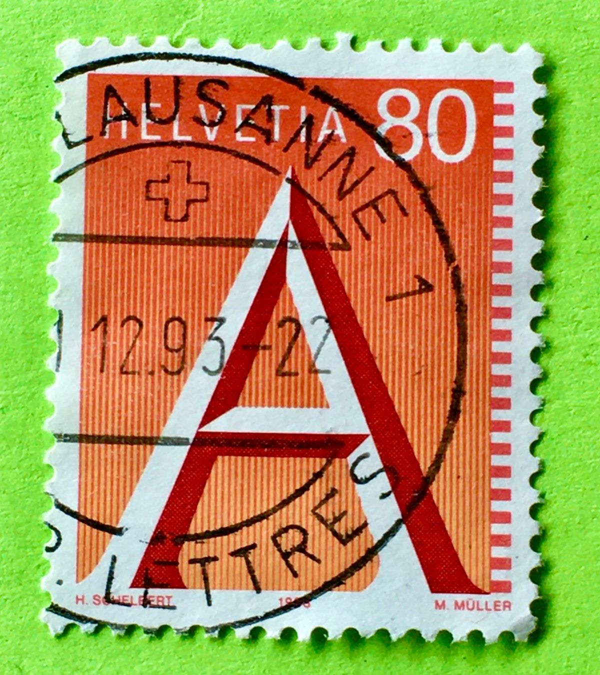 Tutti i francobolli: Nr.838 A-Post Marke Stempel 1993 Lausanne – Usato da Aarau venduto da Billa007