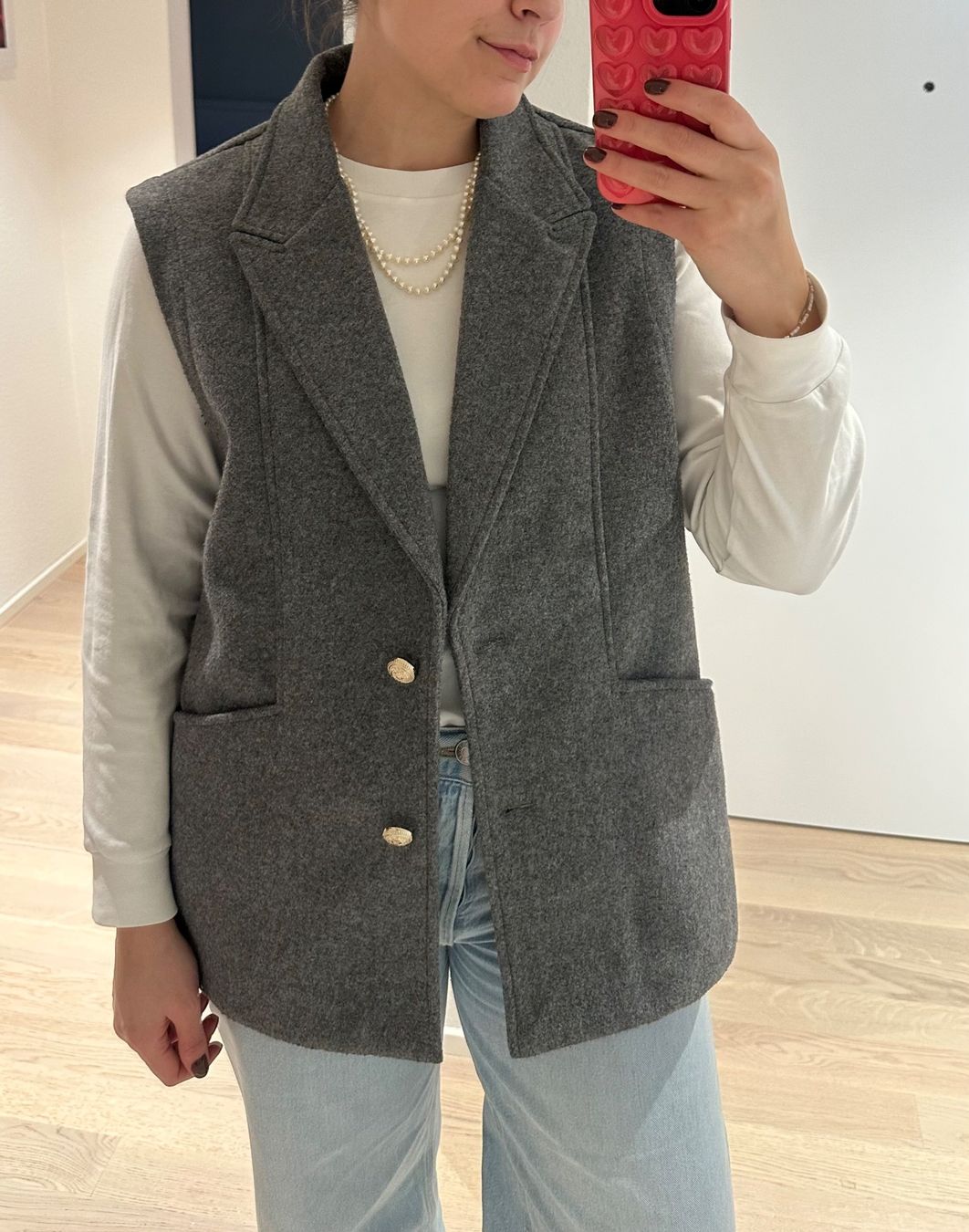 Zara Gilet & Giacche senza maniche: Zara Weste grau Gr. M-L – Nuovo (secondo la descrizione) da Muttenz venduto da Tschulietta_105 4
