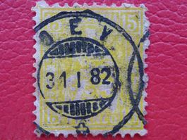 1882, Sitzende Nr.47: Voll-Stempel "OEY" Faserpapier, 700.-