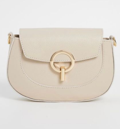 Elegante Damen-Umhängetasche in Creme/Beige mit goldfarbenem