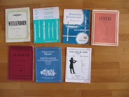 7 Notenhefte für Klarinette Bassett Songbooks Musiknoten
