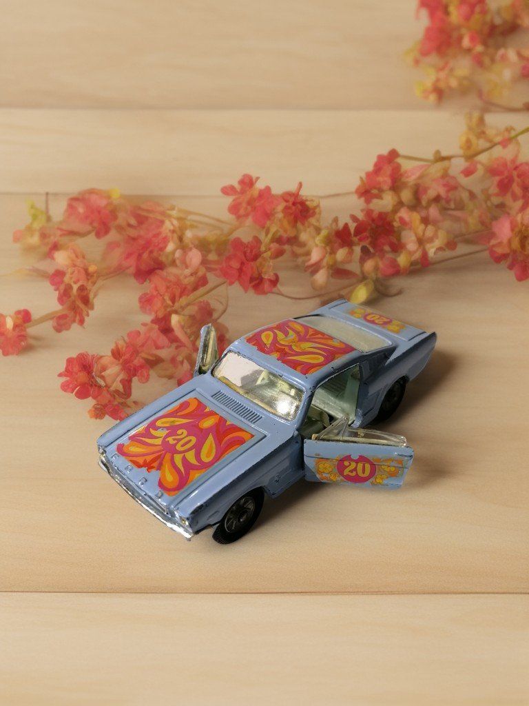 Corgi Toys Modellini d'auto: Corgi 348 MUSTANG FASTBACK 2-2 FLOWER POWER – Usato da Binningen venduto da samorga21