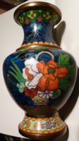 SEHR SCHÖNE CLOISONNÉ -VASE,-13 x 8 CM,-BESTE QUALITÄT